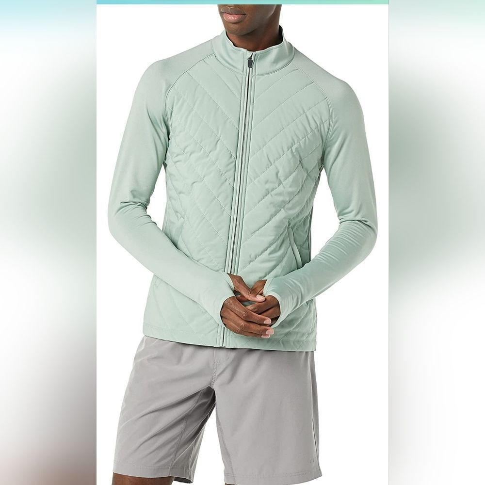 Amazon Essentials Men's Performance Stretch Quilted Active Jacket Size XL Green